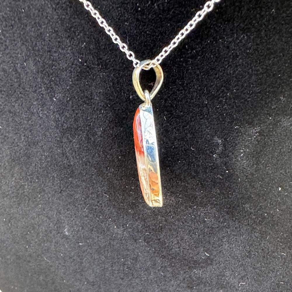 Crazy Lace Agate Pendant 925 Silver - Picture 4 of 5